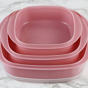 Calypso Basics 6-Piece Microwave Cookware Set, Pink