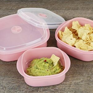 Calypso Basics 6-Piece Microwave Cookware Set, Pink