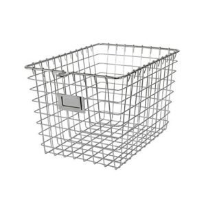 spectrum diversified wire storage basket small, chrome, pack of 1