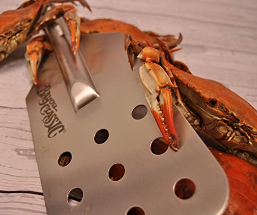 Bayou Classic 1042 42-in Stainless Stir Paddle Perfect for Crawfish and Seafood Boils Durable 42-in Stainless Handle 4-in Wide Perforated Paddle