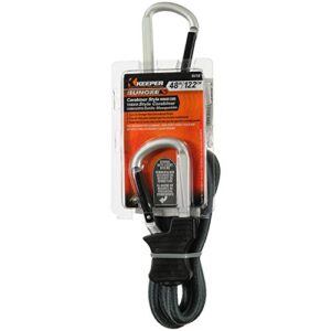 HAMPTON PROD Keeper - 48” Carabiner Bungee Cord - UV and Weather-Resistant