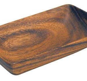 Pacific Merchants K0425 Acaciaware 8- by 5- by 1.5-Inch Acacia Wood Rectangle Serving Tray