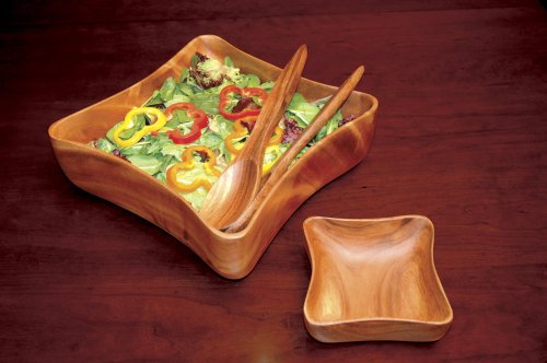 Pacific Merchants K0425 Acaciaware 8- by 5- by 1.5-Inch Acacia Wood Rectangle Serving Tray