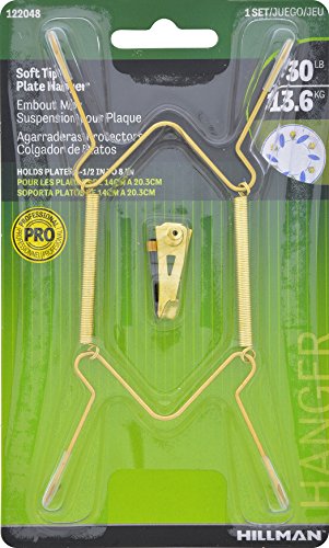 Hillman 122048 Plate Hangers 5-1/2"-8" with Tip Protectors, 1