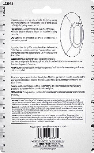 Hillman 122048 Plate Hangers 5-1/2"-8" with Tip Protectors, 1