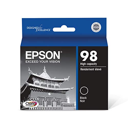 EPSON T098 Claria Hi-Definition - -Ink Standard Capacity Black - -Cartridge (T098120) for select Epson Artisan Printers