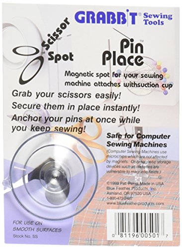 Blue Feather Scissor Spot/Pin Place Magnetic Holder-