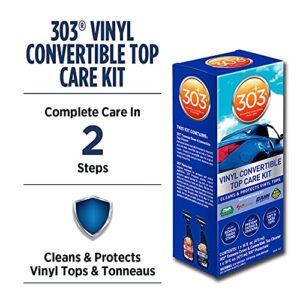 303 Convertible Vinyl Top Cleaning and Care Kit - Cleans And Protects Vinyl Tops - Includes 303 Tonneau Cover And Convertible Top Cleaner 16 fl. oz. + 303 Automotive Protectant 16 fl. oz., (30510)