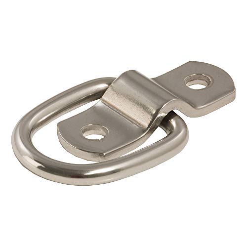 CURT 83732 1 x 1-1/4-Inch Surface-Mounted Stainless Steel Trailer D-Ring Tie Down Anchor, 1,200 lbs Capacity