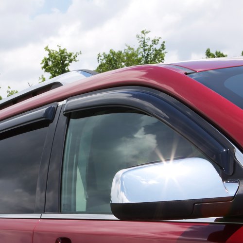 Auto Ventshade [AVS] Ventvisor / Rain Guards | Outside Mount, Smoke Color, 4 pc | 94085 | Fits 2008 - 2010 Suzuki SX4 Hatchback