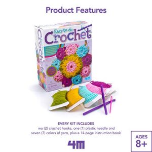 4M 3625 Easy-To-Do Crochet Kit - DIY Arts & Crafts Yarn Gift for Kids & Teens, Boys & Girls