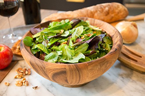 Ironwood Gourmet Large Salinas Standard Salad Bowl, Acacia Wood