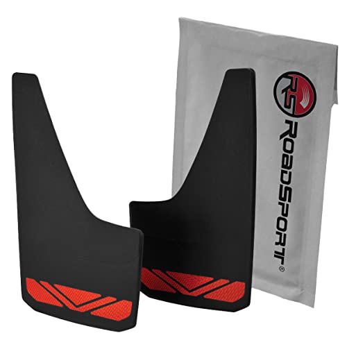 RoadSport 4766 'B' Series Universal Fit Premiere Splash Guard (Black with Red Prism; 15-3/4" Height x 8-7/8" Wide)