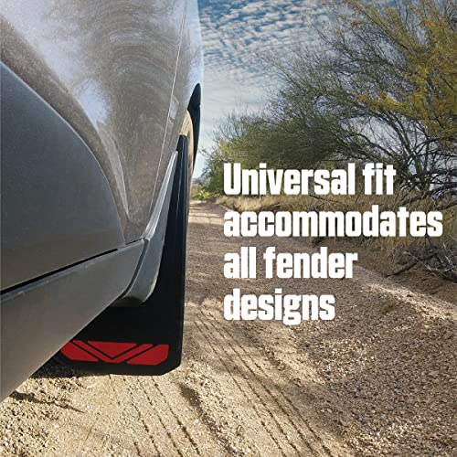 RoadSport 4766 'B' Series Universal Fit Premiere Splash Guard (Black with Red Prism; 15-3/4" Height x 8-7/8" Wide)