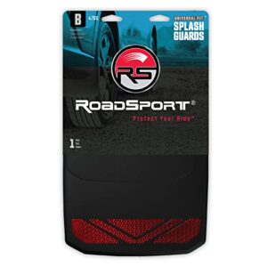 RoadSport 4766 'B' Series Universal Fit Premiere Splash Guard (Black with Red Prism; 15-3/4" Height x 8-7/8" Wide)