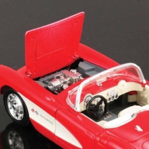 Maisto Assembly Line 1957 Chevrolet Corvette 1/24 Scale Diecast Model Car Kit Red