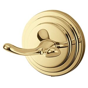 kingston brass ba2717pb milano double robe hook, polished brass, 2-5/8″