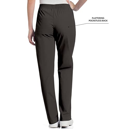 Landau Essentials Relaxed Fit 2-Pocket Elastic Scrub Pants for Women 8327
