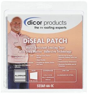 dicor 522af-66-1c diseal silver 6″ x 6″ patch sealing tape