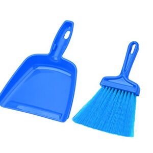 Carrand 93034 Plastic Dust Pan and Broom (Colors May Vary)