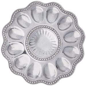 wilton armetale flutes and pearls egg serving tray