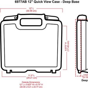 ArtBin 6977AB 12 inch Quick View Deep Base Carrying Case, Portable Art & Craft Organizer with Handle, [1] Plastic Storage Case, Translucent