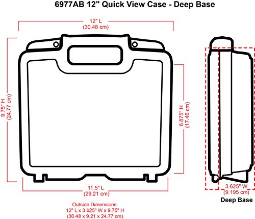 ArtBin 6977AB 12 inch Quick View Deep Base Carrying Case, Portable Art & Craft Organizer with Handle, [1] Plastic Storage Case, Translucent