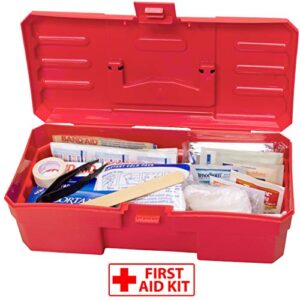 Akro-Mils 12-Inch ProBox Plastic Toolbox for Tools, Hobby or Craft Storage Toolbox, Model 09912, (12-Inch x 5-1/2-Inch x 4-Inch), Red