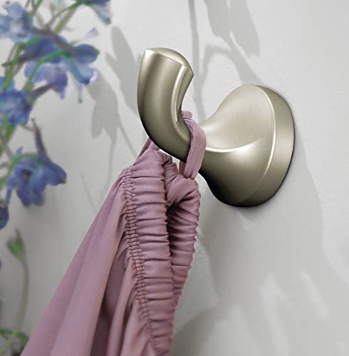 Moen YB2803BN Eva Collection Single Robe Hook, Brushed Nickel, 3" x 3" x 2.5"