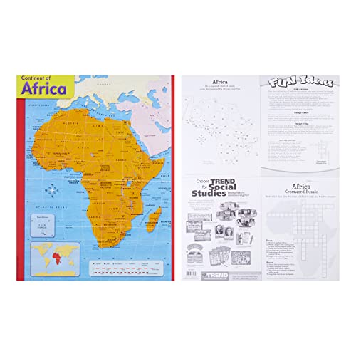 TREND enterprises, Inc. T-38930 Continents Learning Charts Combo Pack, Set of 7