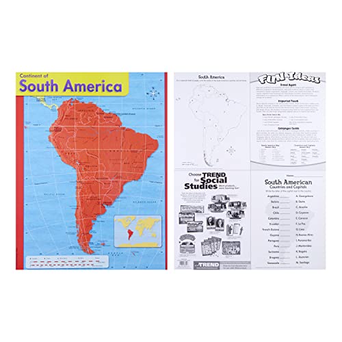 TREND enterprises, Inc. T-38930 Continents Learning Charts Combo Pack, Set of 7