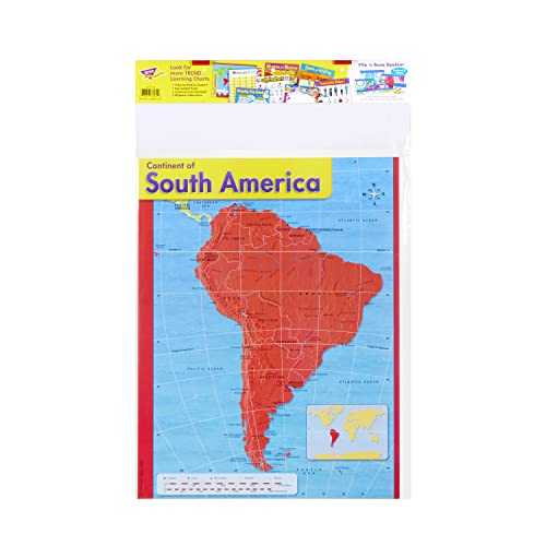 TREND enterprises, Inc. T-38930 Continents Learning Charts Combo Pack, Set of 7