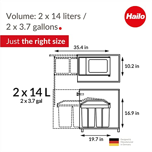 Hailo 3659-001 Multi-Box Duo L, Cream White, Set of 1, Cremeweiß