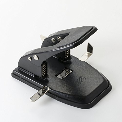 Officemate Heavy Duty 2-Hole Punch, Padded Handle, Black, 50-Sheet Capacity (90082), Model Number: OIC90082