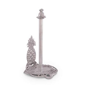 Arthur Court Pineapple Countertop Decorative Paper Towel Holder Aluminum Metal 14.5 inch Standing Tall