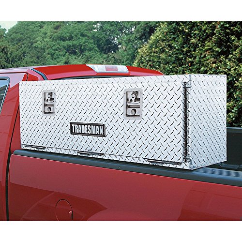 Lund 8190T 90-Inch Aluminum Top Mount Truck Tool Box, Diamond Plated, Silver