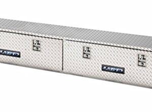 Lund 8190T 90-Inch Aluminum Top Mount Truck Tool Box, Diamond Plated, Silver