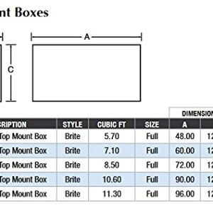 Lund 8190T 90-Inch Aluminum Top Mount Truck Tool Box, Diamond Plated, Silver