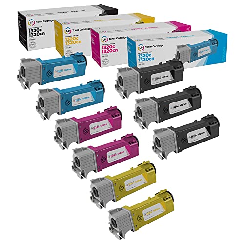LD Products Compatible Toner Cartridge Replacement for Dell Color Laser 1320c High Yield (3 Black, 2 Cyan, 2 Magenta, 2 Yellow, 9-Pack)