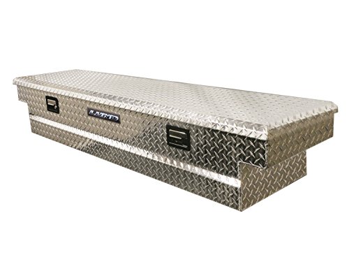 Lund 9300T 63-Inch Aluminum Mid-Size Cross Bed Truck Tool Box with Full Lid, Diamond Plated, Silver