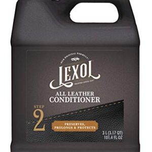 Lexol Leather Conditioner, Use on Furniture, Car Interiors, Shoes, Handbags, Accessories, 101.4 Fl Oz Each