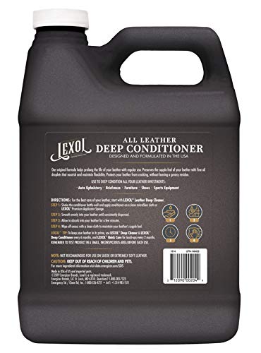 Lexol Leather Conditioner, Use on Furniture, Car Interiors, Shoes, Handbags, Accessories, 101.4 Fl Oz Each