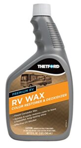 premium rv wax – color restorer and oxidation remover for cars / rvs / boats / motorcycles 32 oz – thetford 32522