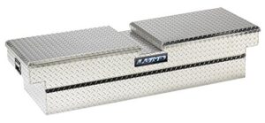 lund 9250t 60-inch aluminum gull wig cross bed truck tool box, diamond plated, silver