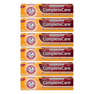 arm & hammer complete care stain defense fluoride anticavity toothpaste, 6 oz (pack of 6) (packaging may vary) (packaging may vary)