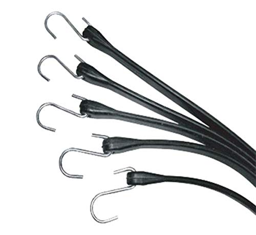 PROGRIP 717904 Multiple Size Natural Rubber Tarp Strap Assortment with S Hooks (Pack of 9)