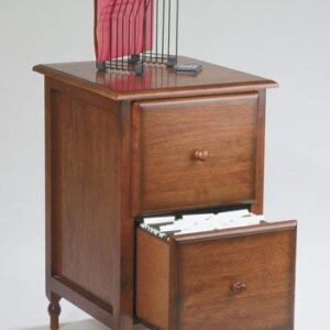 OSP Home Furnishings Knob Hill Collection Office File Cabinet, Antique Cherry Finish