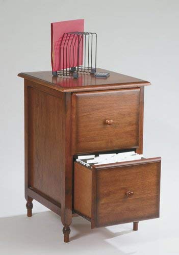 OSP Home Furnishings Knob Hill Collection Office File Cabinet, Antique Cherry Finish