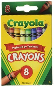 crayola crayons 8 in a box (pack of 12) 96 crayons total