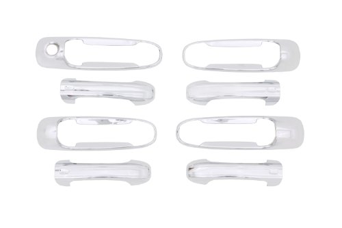 Auto Ventshade 685209 Chrome Door Handle Covers w/o Passenger Keyhole, 4-Door Set for 2002-2008 Dodge Ram 1500, 2002-2010 Ram 2500 & 3500, 2004-2008 Durango, 2005-2008 Dakota, 2002-2006 Jeep Liberty